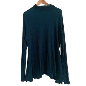 Cut Loose Blue Turtleneck Sweater Women's Medium USA Made Long Sleeve Lagenlook